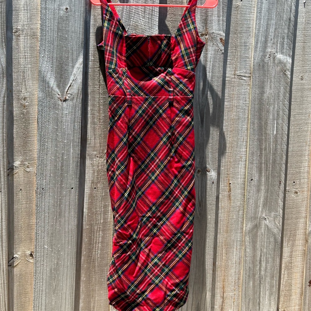 L.A.M.B. Red Plaid Dress - Picture 8 of 15